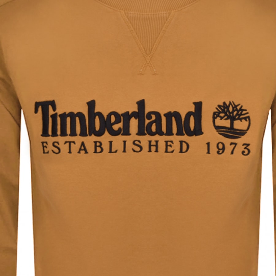 Alternative Image for ProductTimberland Crew Neck Logo Sweatshirt Brown3